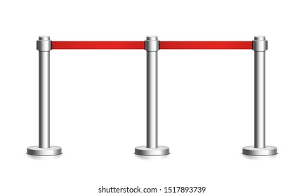 Barrier fence isolated on white background. Vector illustration. 