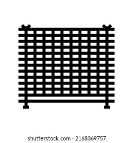 barrier fence line icon vector. barrier fence sign. isolated contour symbol black illustration