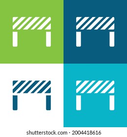 Barrier Flat four color minimal icon set