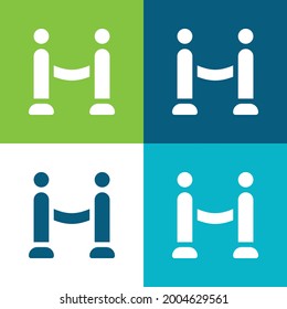 Barrier Flat four color minimal icon set