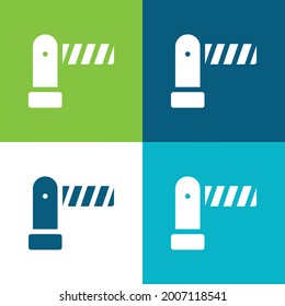 Barrier Flat four color minimal icon set