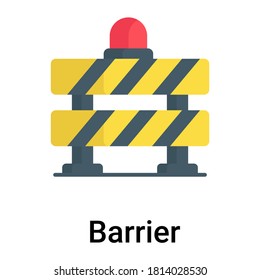 barrier flat icon, labor day flat vector design