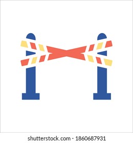 Barrier Flat Icon Vector Logo Template Illustration