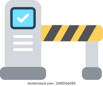 Barrier Flat Illustration Vector Design