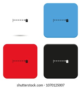 Barrier flat vector icon.