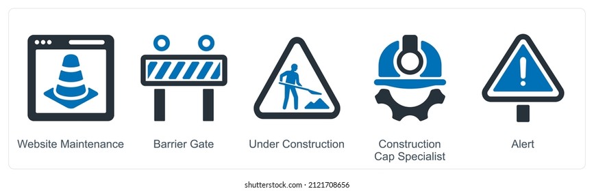 Concepto de Puerta de Barrera e Icono de Alerta