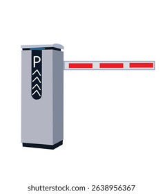 Barrier gate. automatic barrier gate for parking of car