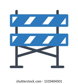 barrier glyph color vector icon