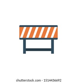barrier glyph flat vector icon