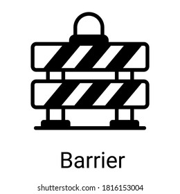 Barrier Glyph Icon Vector Glyph Design Stock Vector (Royalty Free ...