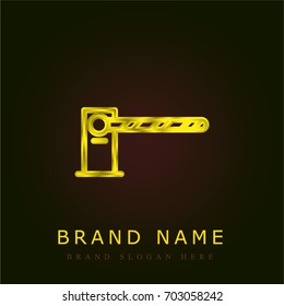 Barrier golden metallic logo