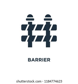 Barrier icon. Black filled vector illustration. Barrier symbol on white background. Can be used in web and mobile.