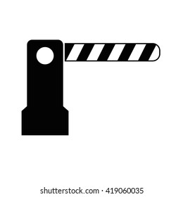 Barrier Icon Black isolated on a white background