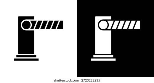 Barrier icon. Black and white simple flat design icon