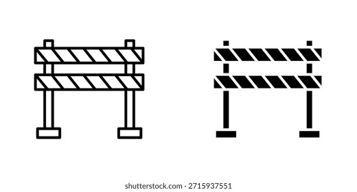Barrier icon design collection. Vector sign and symbol for UI designs