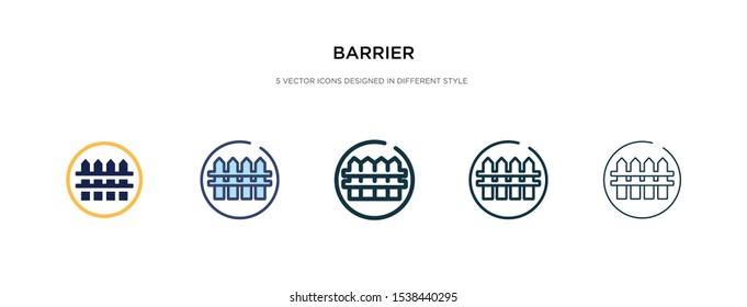 barrier icon in different style vector illustration. two colored and black barrier vector icons designed in filled, outline, line and stroke style can be used for web, mobile, ui