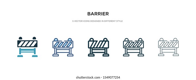 barrier icon in different style vector illustration. two colored and black barrier vector icons designed in filled, outline, line and stroke style can be used for web, mobile, ui