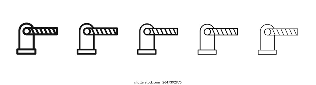 Barrier icon flat illustration set logo