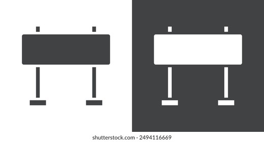 Barrier icon Flat set in black and white color outline vector