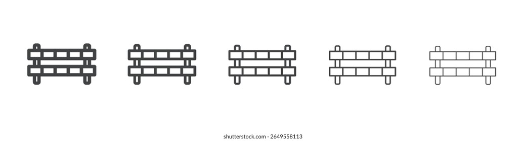 Icono de barrera logotipo de contorno simple plano