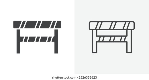 Barrier icon flat and simple set design