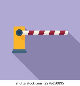 Barrier icon flat vector. Safety gate. Traffic stop