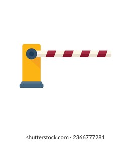 Barrier icon flat vector. Safety gate. Traffic stop isolated