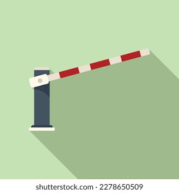 Vector plano de icono de barrera. Obstáculo de señas. Protección contra peligros