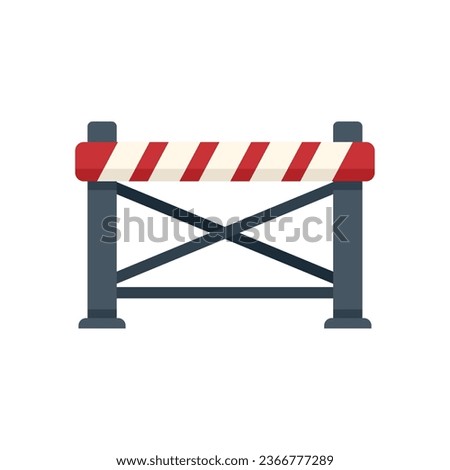 Barrier icon flat vector. Sign railway. Caution control isolated