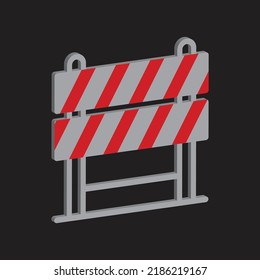 Barrier Icon. Great For Road Signs, Construction, Traffic Signs, Social Media Etc