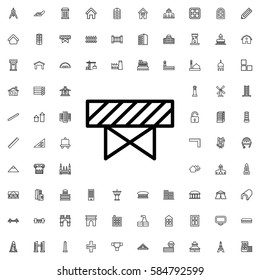 barrier icon illustration isolated vector sign symbol. Architecture icons set.