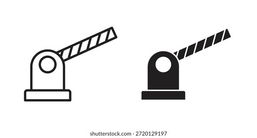 Ilustración de icono de barrera, Vector de línea delgada, signo de Diseño web,
