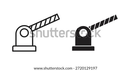 Barrier icon illustration, thin line vector, web design sign,
