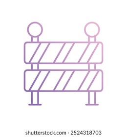 Barrier icon isolated on a white background. Vector illustration.