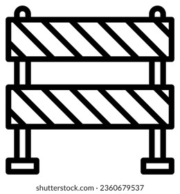 icono de barrera en estilo de línea aislado en fondo blanco. Herramientas de construcción, ilustración vectorial para proyectos de diseño gráfico