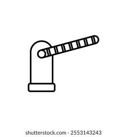 Logotipo lineal del icono de la barrera aislado