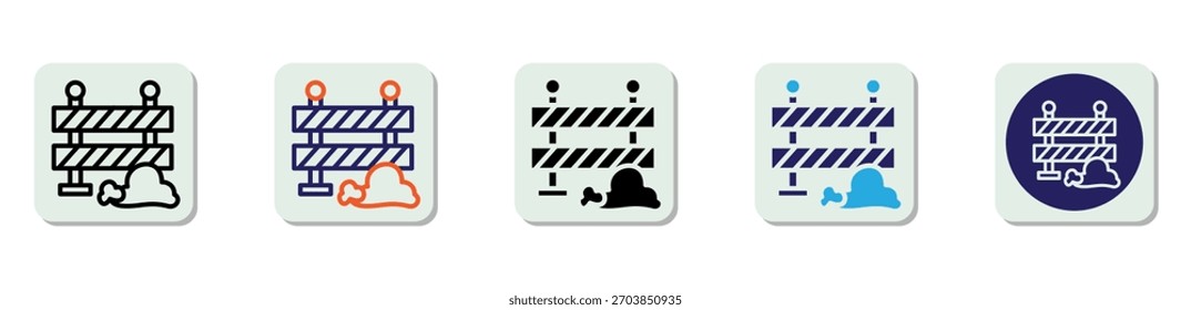 Icono de barrera Multi Style Ilustración vectorial