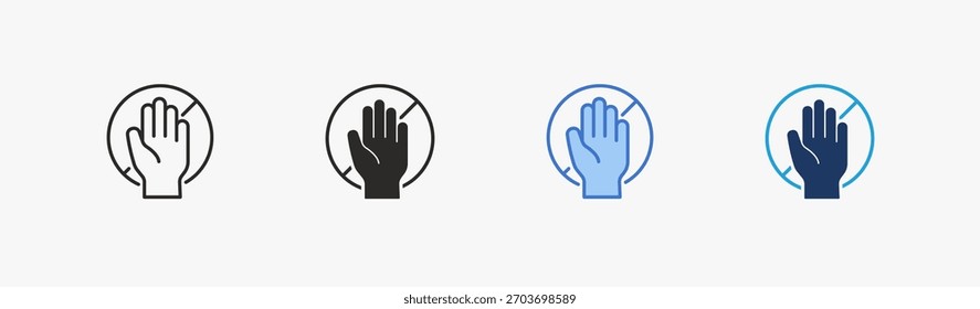 Barrier icon multiple style collection