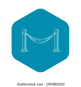 Barrier icon. Outline illustration of barrier vector icon for web