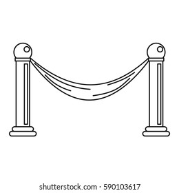 Barrier icon. Outline illustration of barrier vector icon for web
