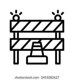 Barrier Icon in Outline Style