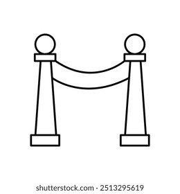 barrier icon. Outline style design isolated on white background