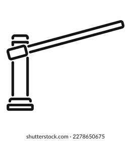Barrier icon outline vector. Sign obstacle. Danger protection