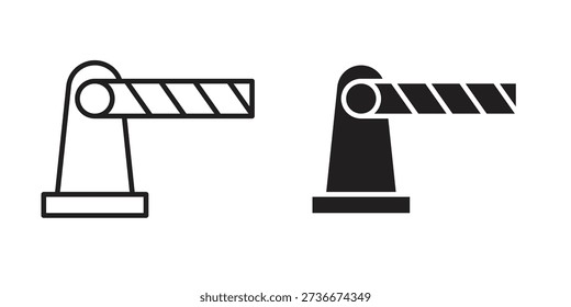 Barrier icon outline vector Thin line. flat vector simple elements.