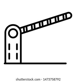 Barrier icon. Outline barrier vector icon for web design isolated on white background