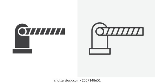 Barrier icon. outlined vector style.