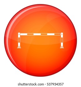 Barrier icon in red circle isolated on white background vector illustration