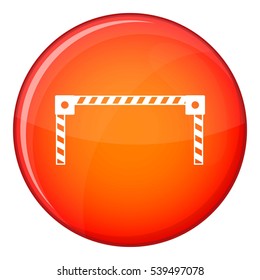 Barrier icon in red circle isolated on white background vector illustration
