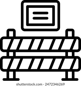 Icono de barrera. Icono de barrera vial