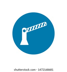 The barrier icon. Roadblock and borderline, stop, railroad crossing symbol. Flat Vector illustration